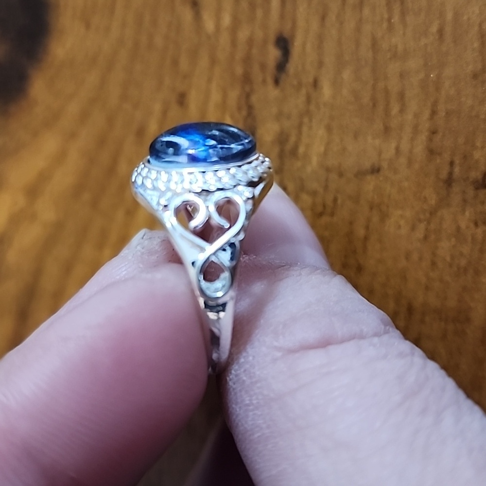 FP Sterling Silver .S925 Ring with Blue and Pink Love You Too The Moon And Back - Picture 3 of 3
